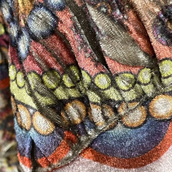 Vintage Y2K Womens Forest Fairy Velvet Velour Tunic Top Sz M Fall Artsy Boho - Picture 9 of 13